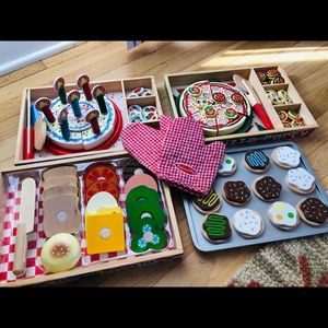 Melissa & Doug- lot of 4 wood toy sets